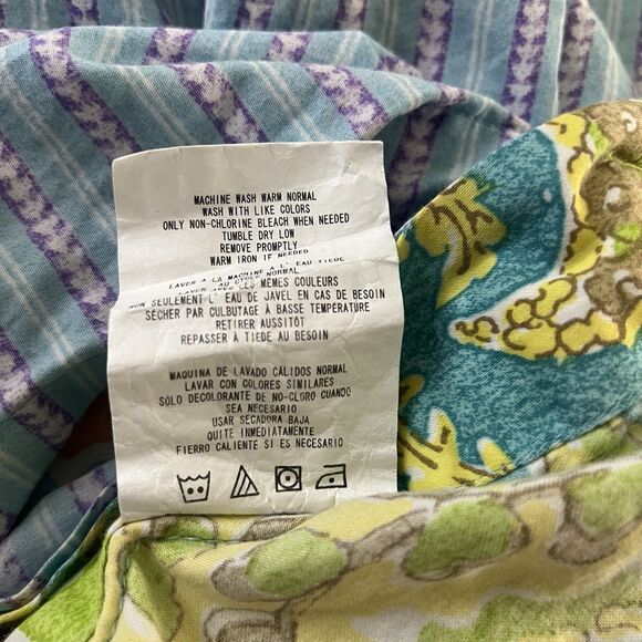 Echo Design Calypso Queen Duvet Cover Multi Color Paisley Reversible Cotton Boho - Picture 9 of 11